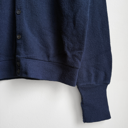 1980s Space Blue Acrylic Knit Cardigan