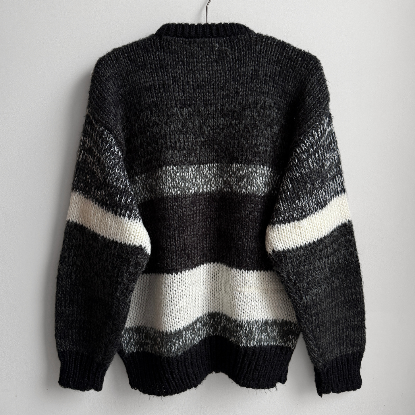 1980s Black & Grey Falcon Knit Sweater