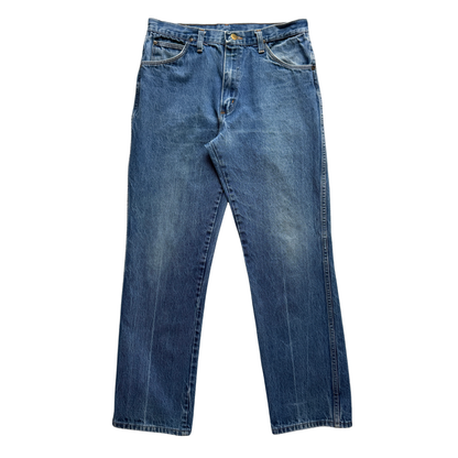 1970s Faded Blue Straight Fit Denim Jeans (31)