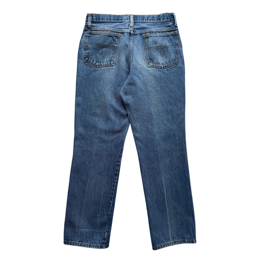 1970s Faded Blue Straight Fit Denim Jeans (31)