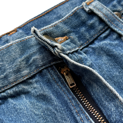 1970s Faded Blue Straight Fit Denim Jeans (31)
