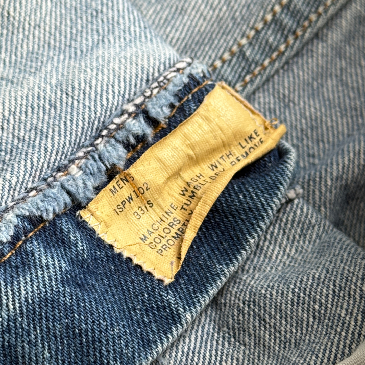 1970s Faded Blue Straight Fit Denim Jeans (31)