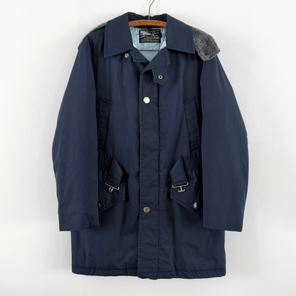 1970s Navy Blue Goose Down Puffer Coat