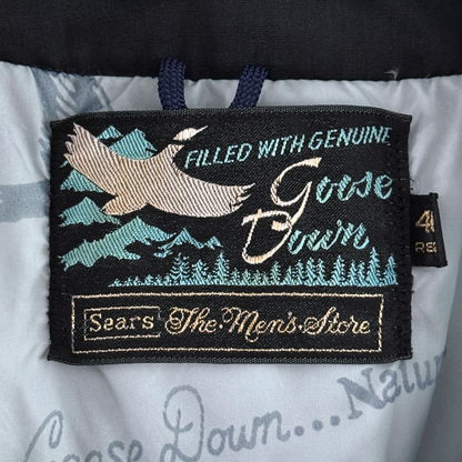 1970s Navy Blue Goose Down Puffer Coat