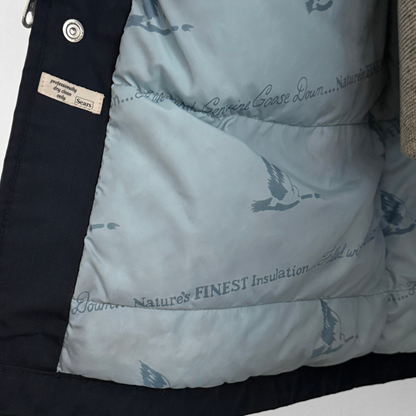 1970s Navy Blue Goose Down Puffer Coat