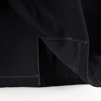 1980s U.S. Navy Black Double Breasted Peacoat