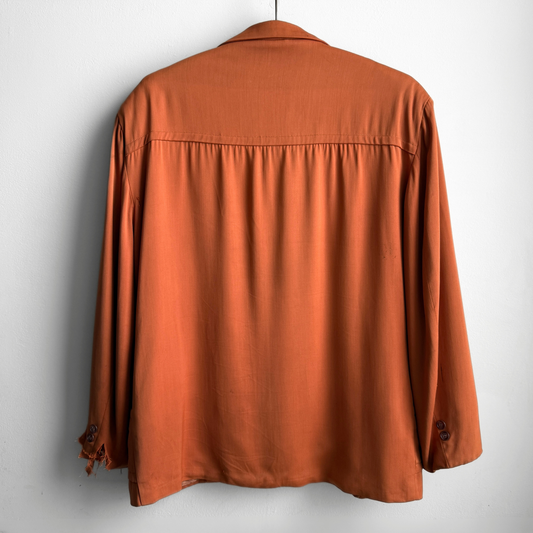 1950s Orange Gabardine Hollywood Leisure Jacket