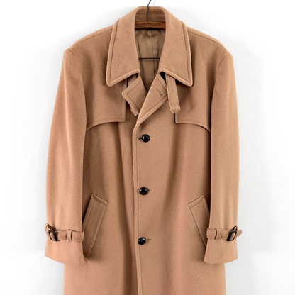 1960s Light Brown Wool Trench Coat