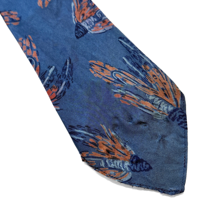 1950s Fly Fishing Print Silk Tie
