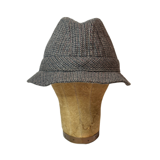 1970s Grey Tweed Bucket Hat