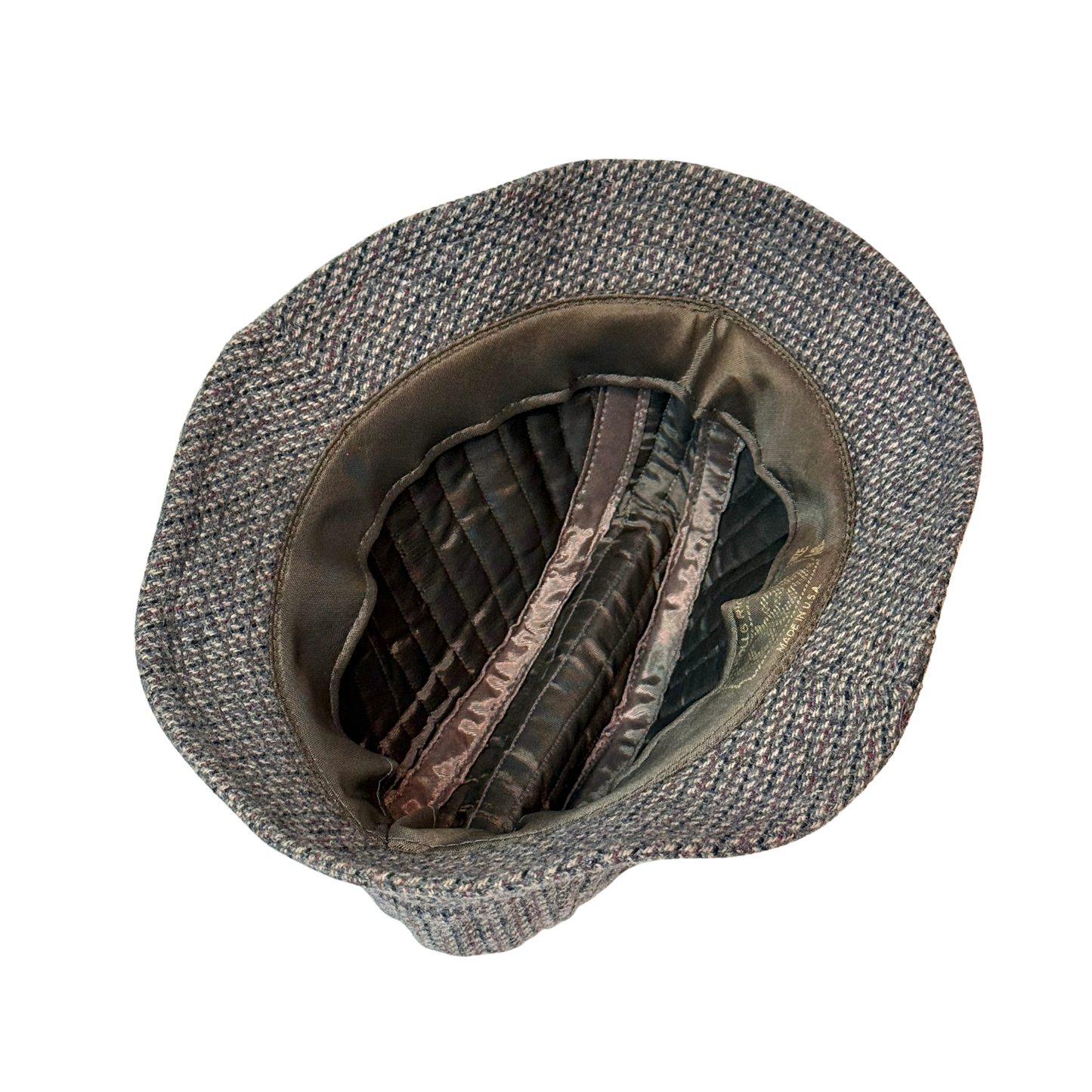 1970s Grey Tweed Bucket Hat