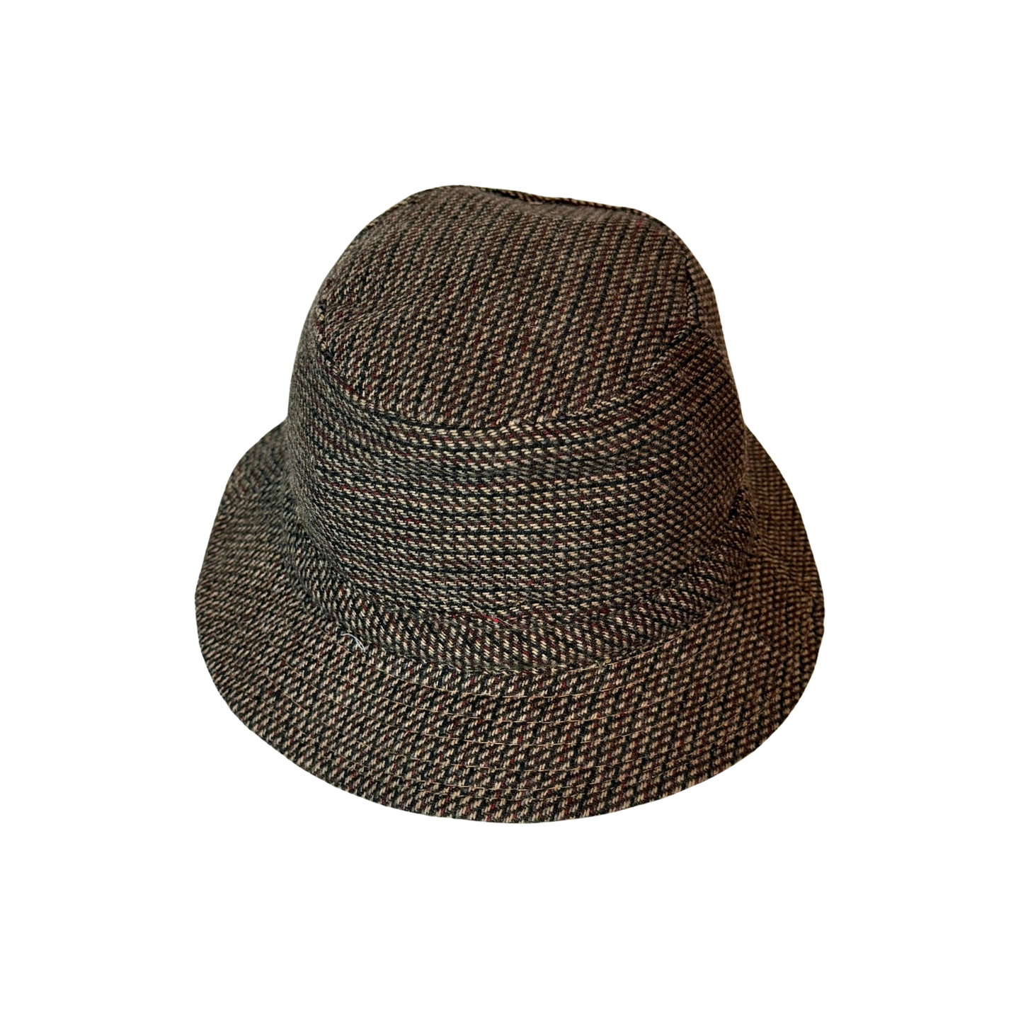 1970s Brown Tweed Wool Bucket Hat