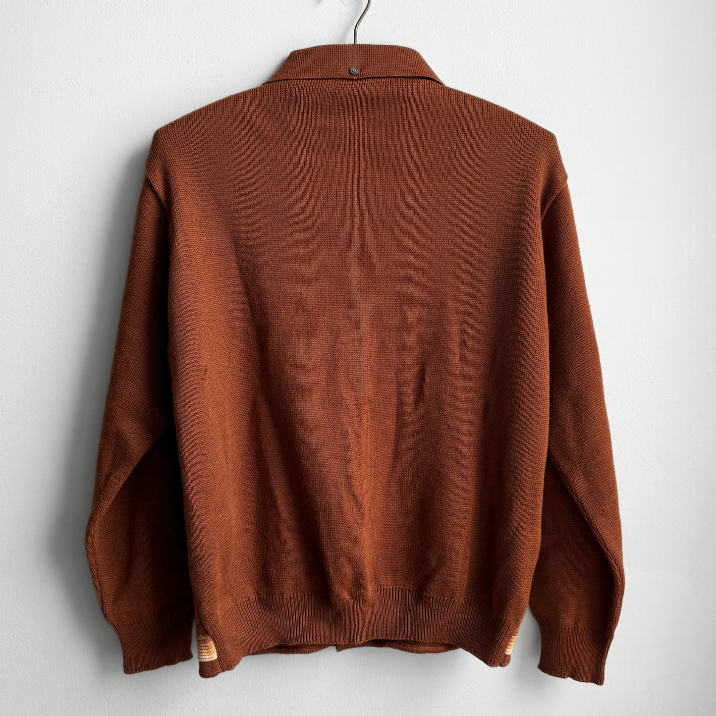 1960s Brown Suede Knit Cardigan