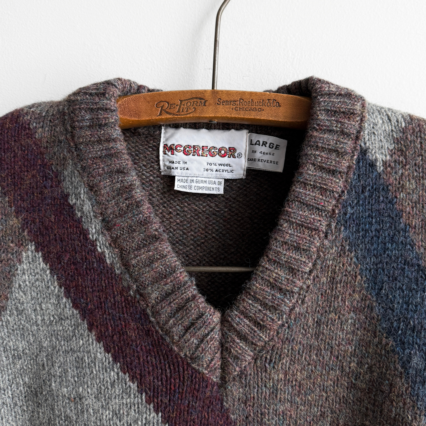 1970s Brown Striped Knit Sweater Vest