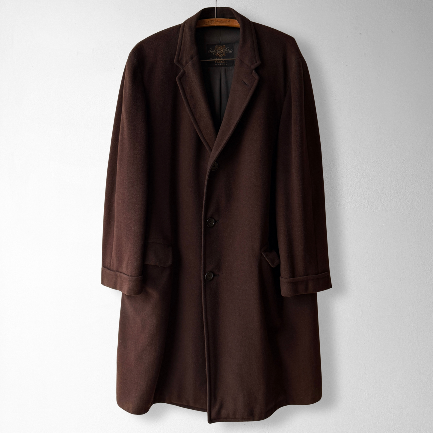 1950s Brown Cashmere Wool Overcoat