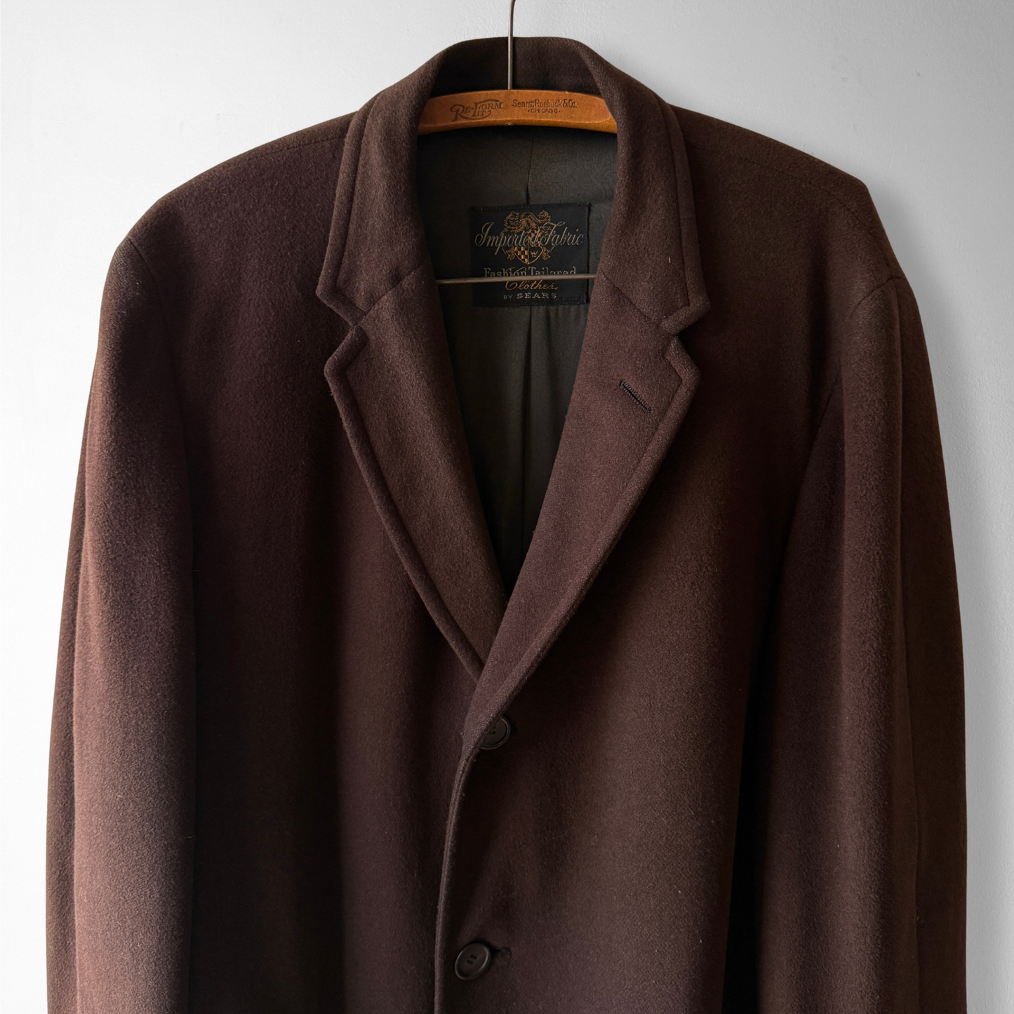 1950s Brown Cashmere Wool Overcoat