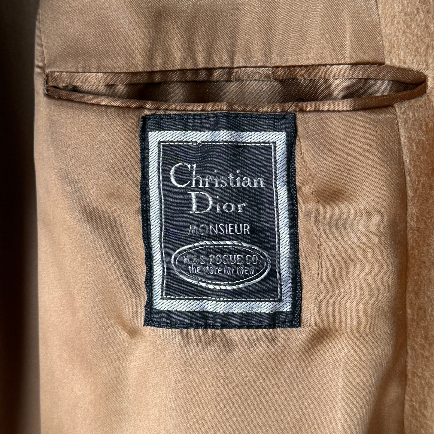 1980s Tan Double Breasted Wool Overcoat