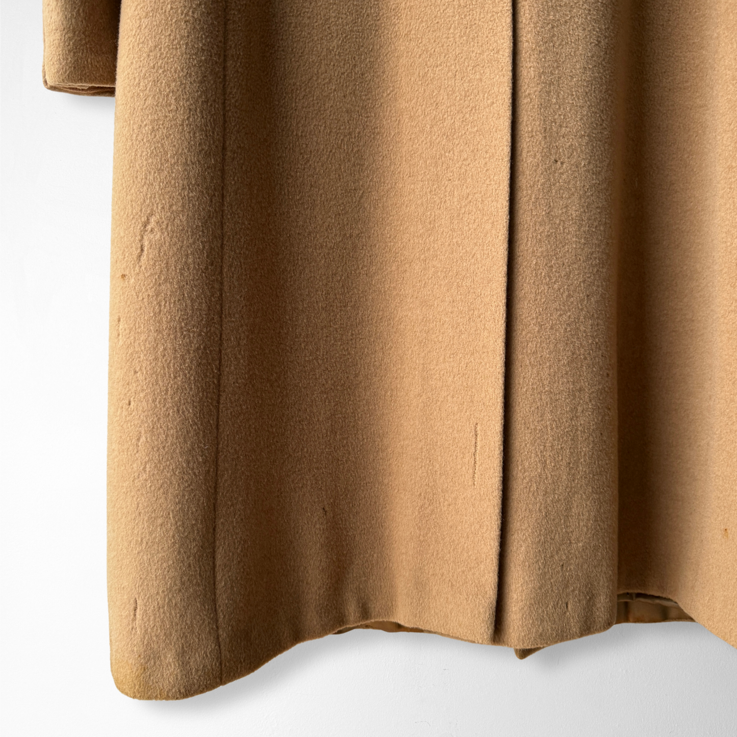 1980s Tan Double Breasted Wool Overcoat