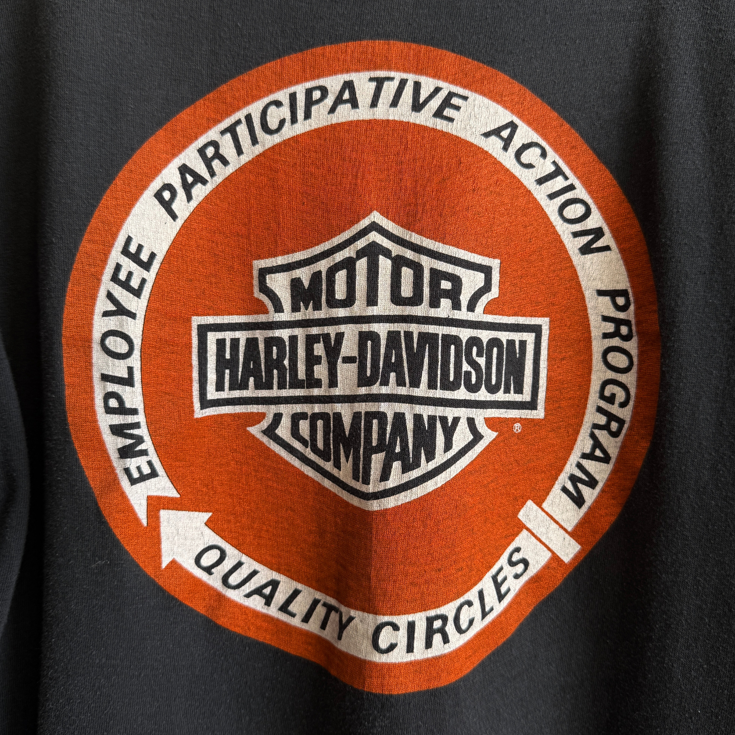1980s Harley Davidson Eagle Wings Logo Tee