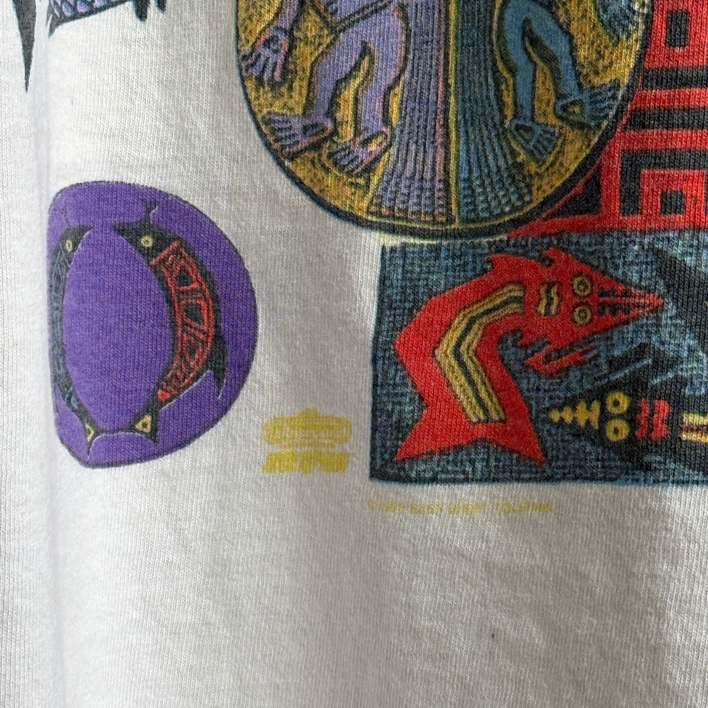 1993 Bob Dylan & Santana Tour White Graphic Tee