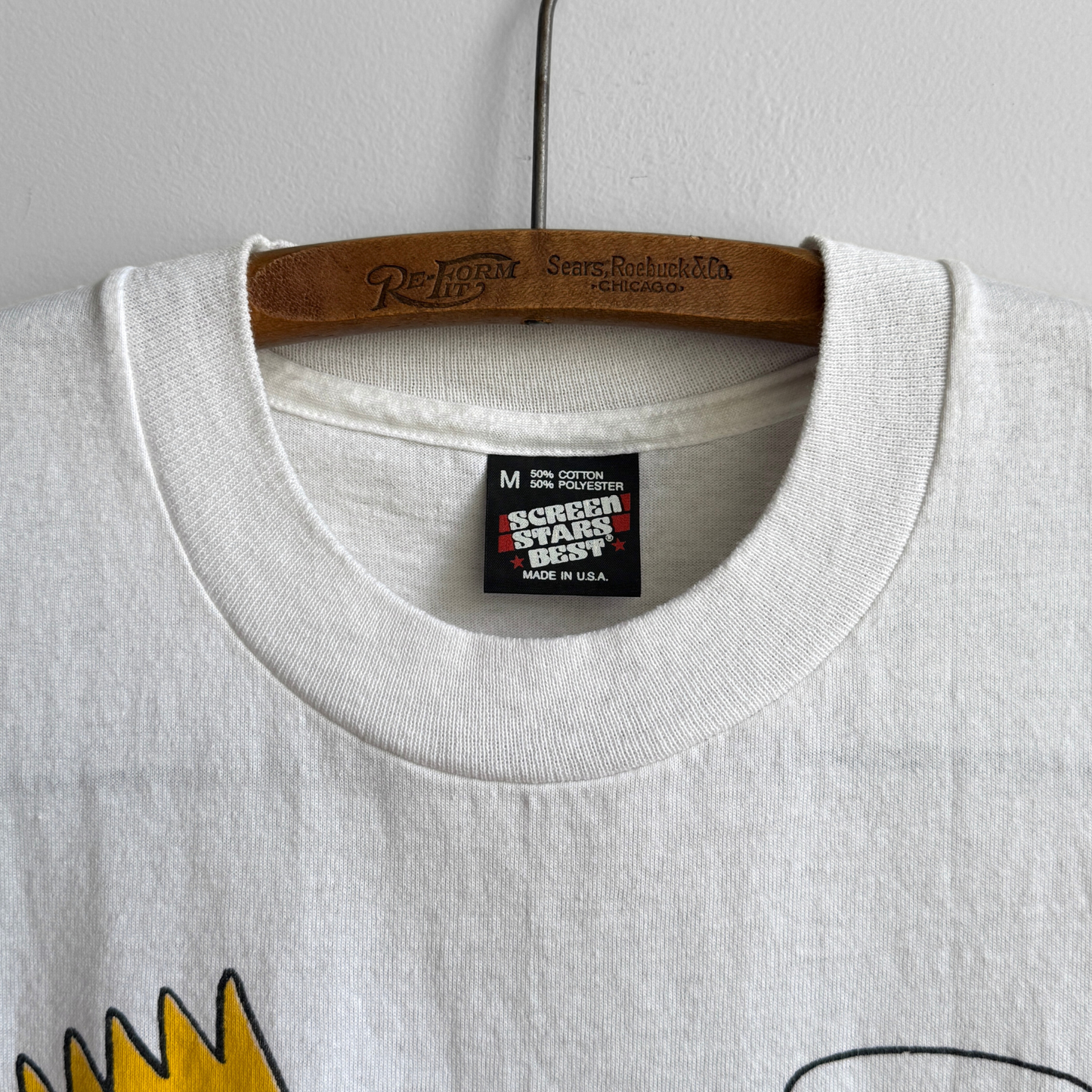 1990s Bart Simpson Cool Your Jets Man White Graphic Tee