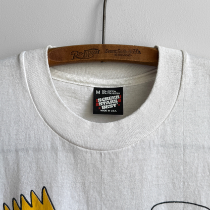 1990s Bart Simpson Cool Your Jets Man White Graphic Tee