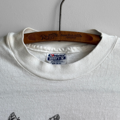 1980s Hooters Chicago White Graphic Long Sleeve