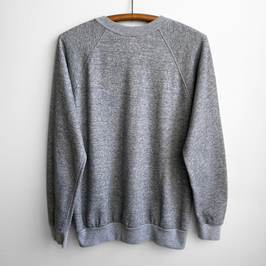 1980s Illinois Benedictine College Grey Raglan Sweatshirt