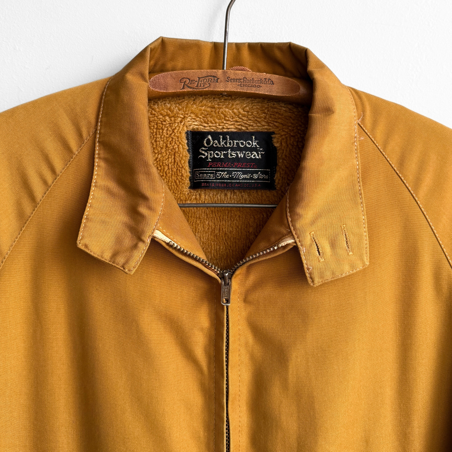1970s Yellow Sherpa Harrington Work Jacket