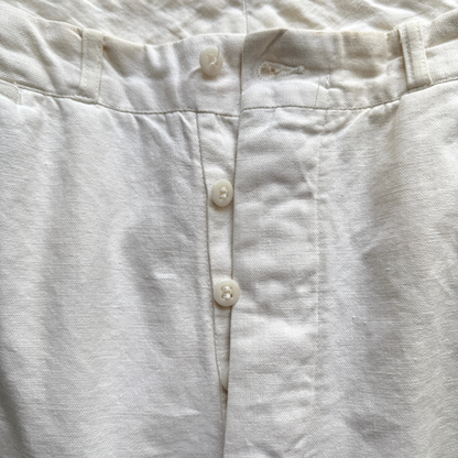 1940s White Sanforized Cotton Work Pants