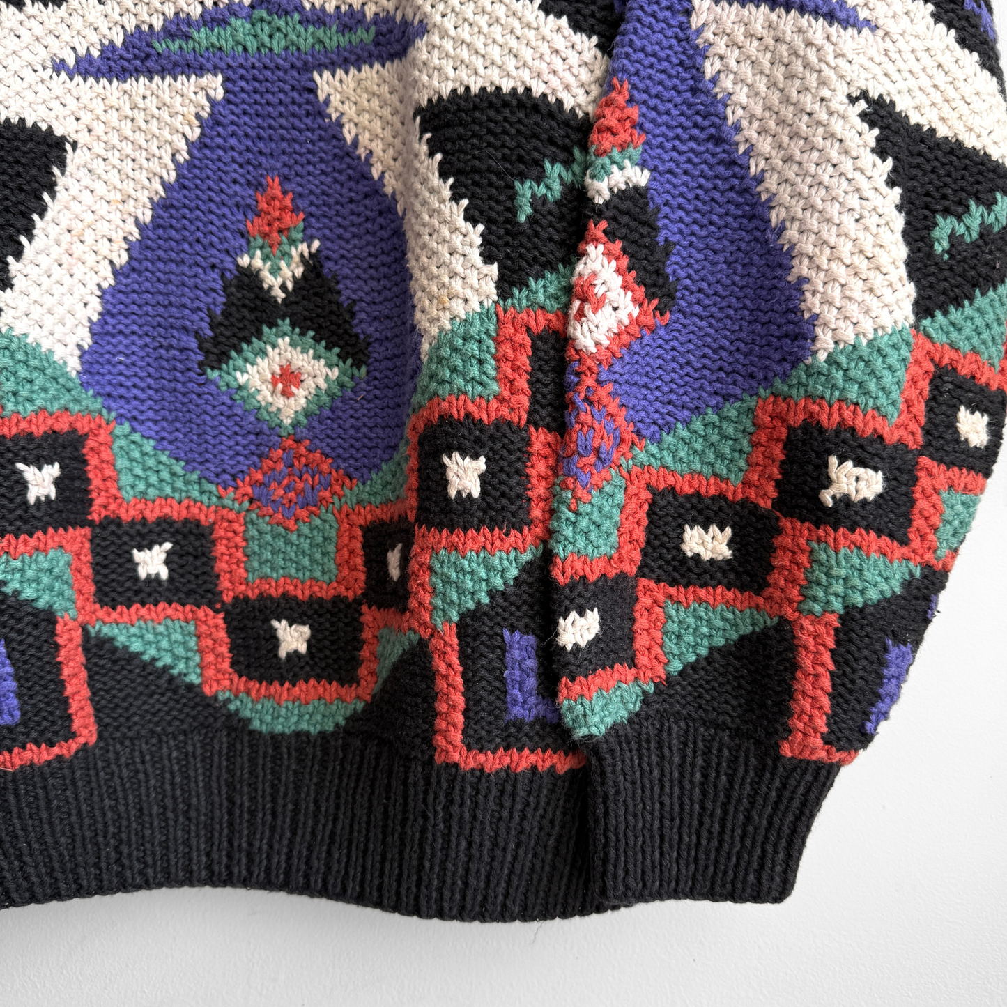 1990s Aztec Hand Knit Sweater