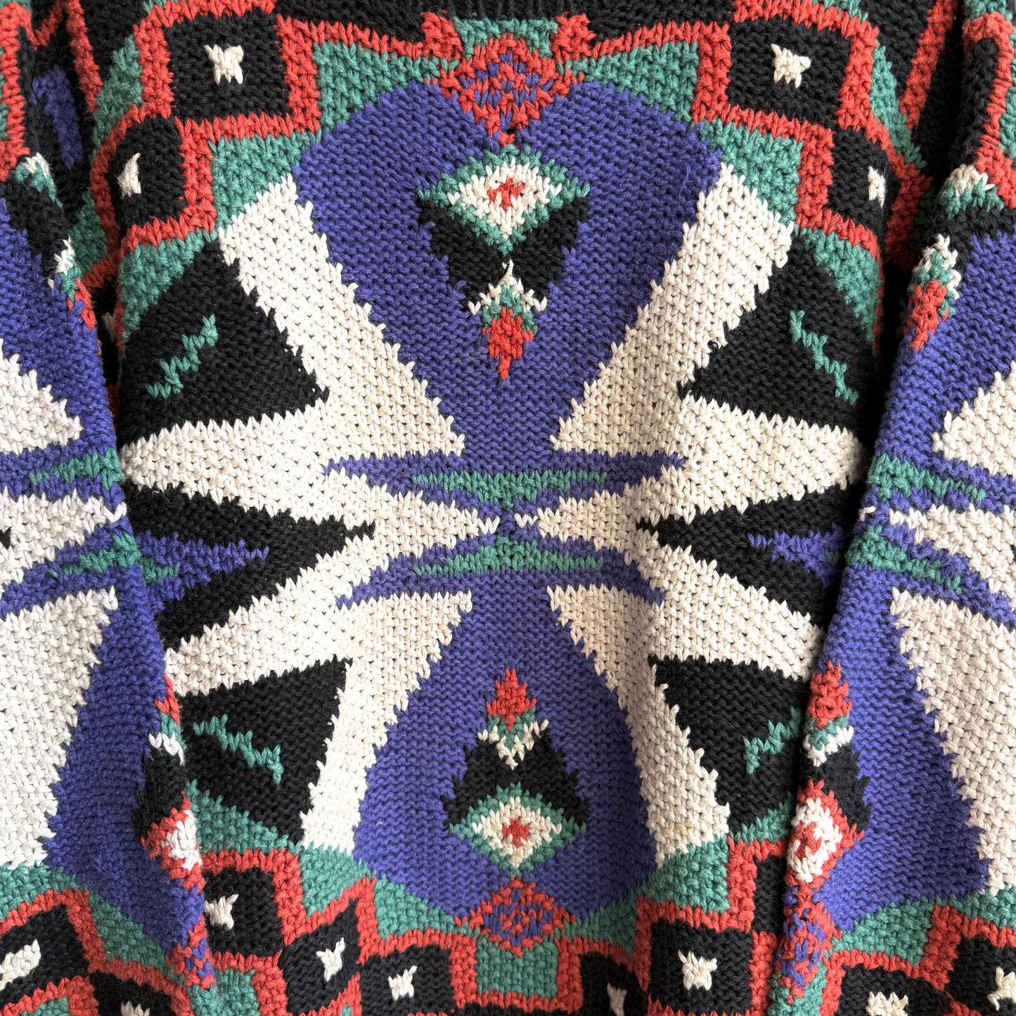 1990s Aztec Hand Knit Sweater