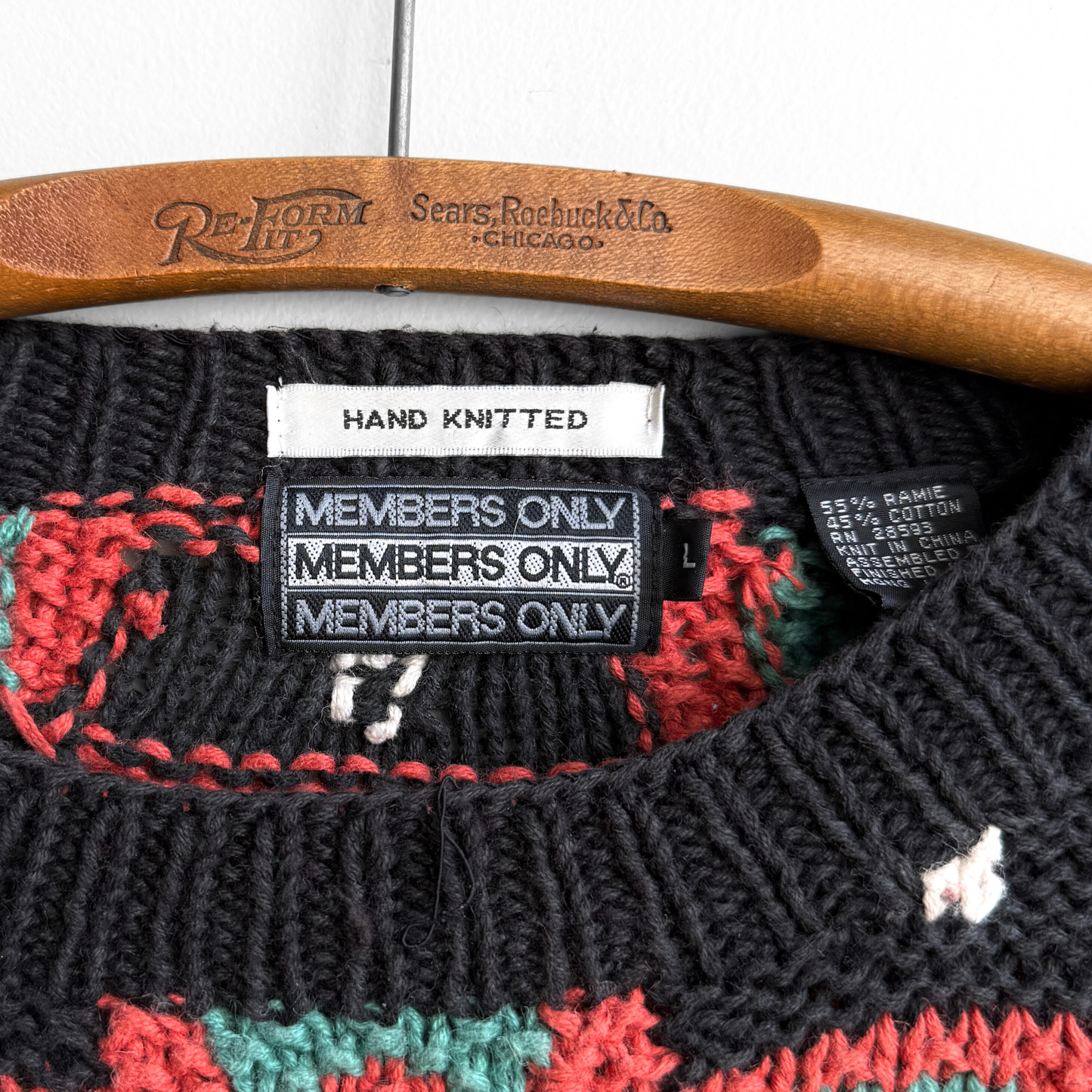 1990s Aztec Hand Knit Sweater