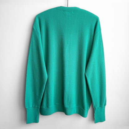 1980s Teal Green Acrylic Knit Cardigan
