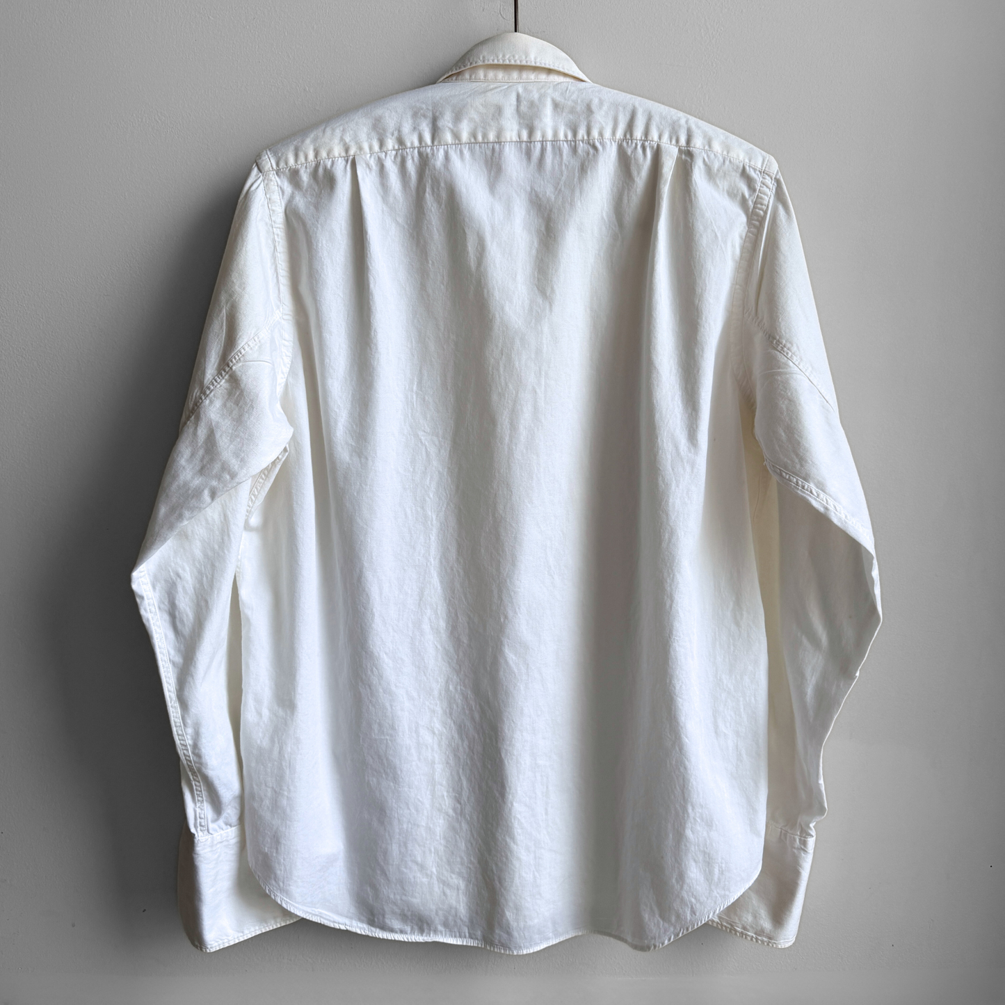 1950s White French Cuff Tuxedo Dress Shirt