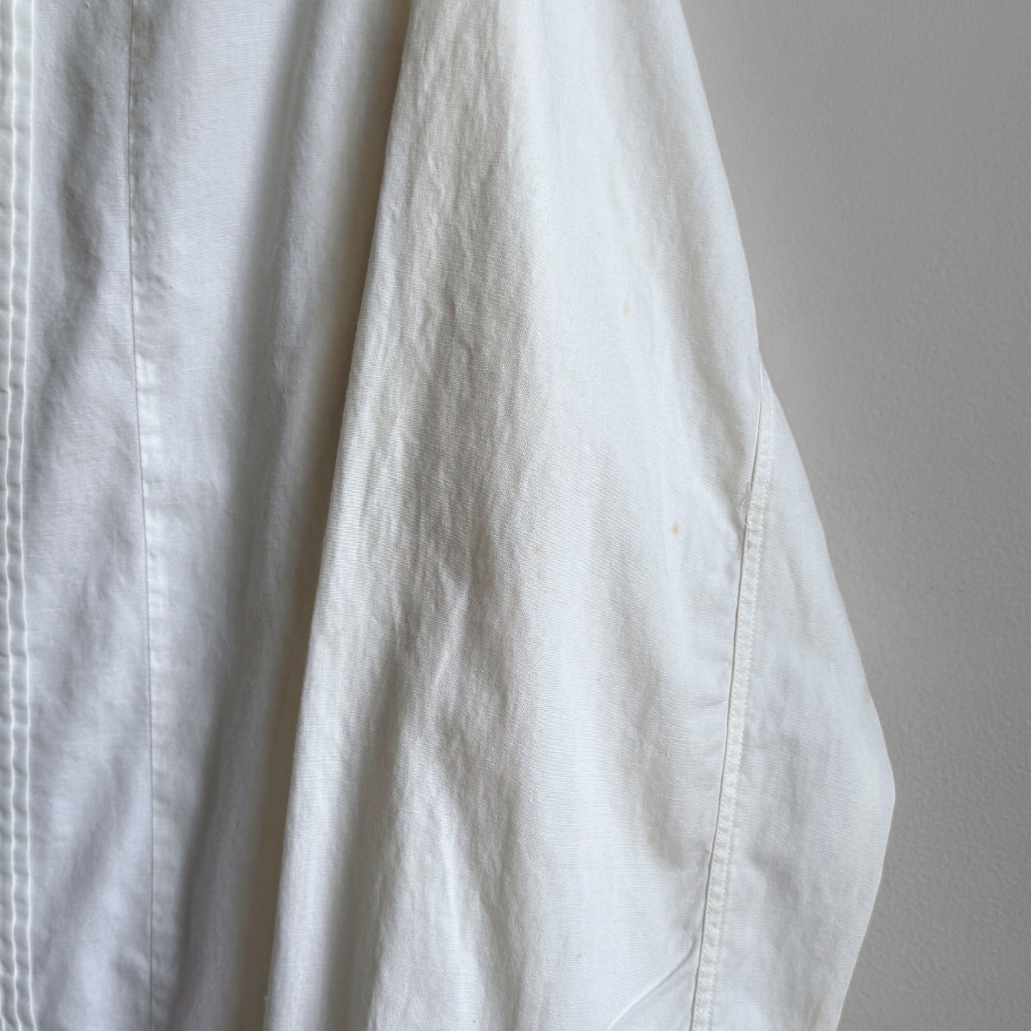 1950s White French Cuff Tuxedo Dress Shirt