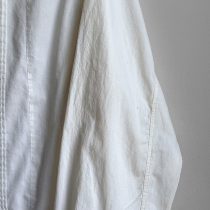 1950s White French Cuff Tuxedo Dress Shirt
