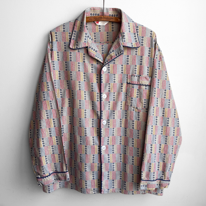 1970s Multi Color Geometric 2-Piece Pajamas Set