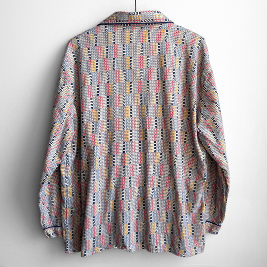 1970s Multi Color Geometric 2-Piece Pajamas Set
