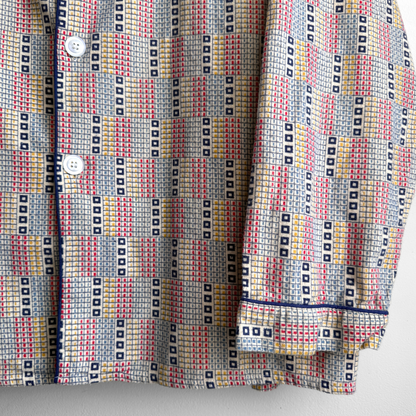 1970s Multi Color Geometric 2-Piece Pajamas Set