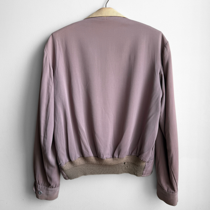 1950s Light Purple & Yellow Gabardine Jacket