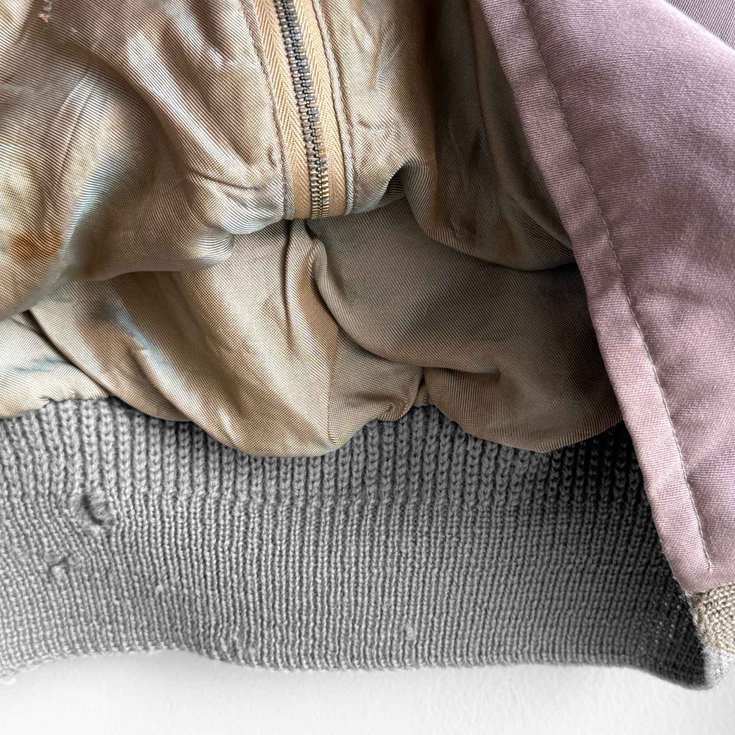 1950s Light Purple & Yellow Gabardine Jacket