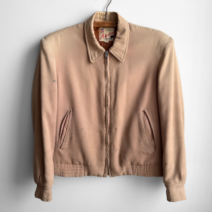 1950s Tan Quilt Lined Gabardine Jacket