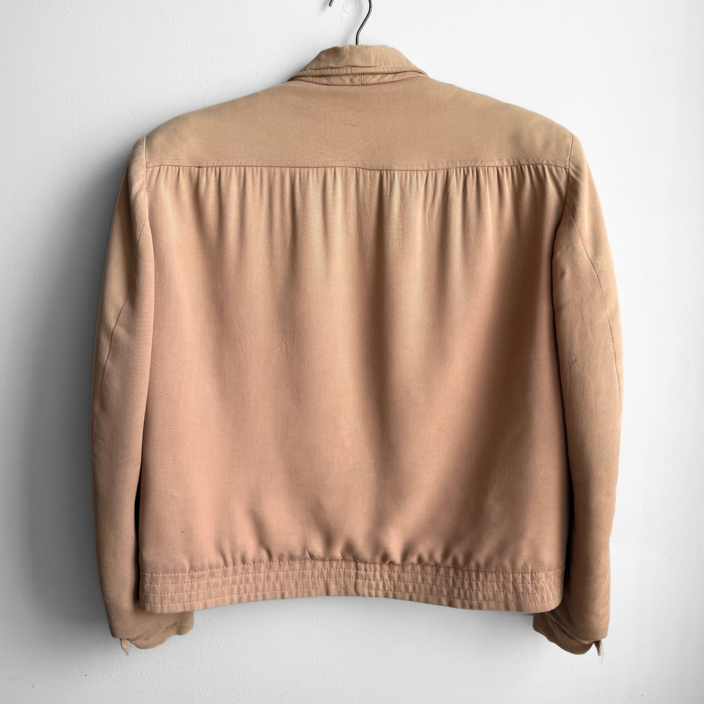 1950s Tan Quilt Lined Gabardine Jacket