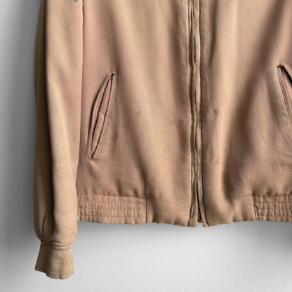 1950s Tan Quilt Lined Gabardine Jacket