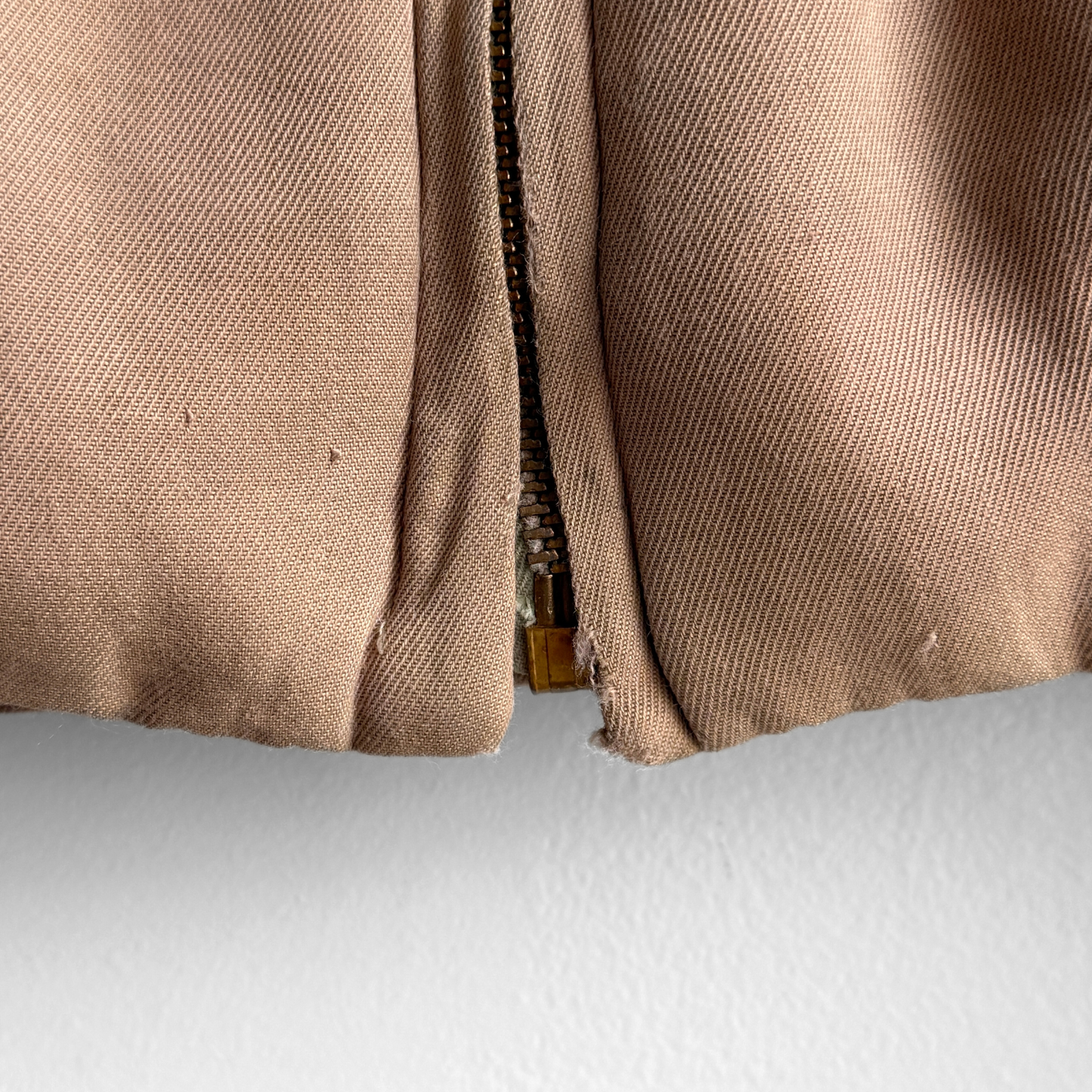 1950s Tan Quilt Lined Gabardine Jacket