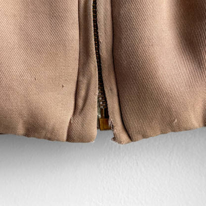 1950s Tan Quilt Lined Gabardine Jacket