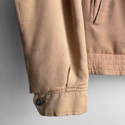 1950s Tan Quilt Lined Gabardine Jacket
