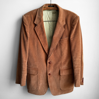 1970s Light Brown Corduroy Blazer Jacket