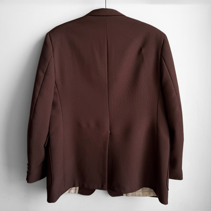 1960s Dark Brown Perma-Prest Blazer Jacket